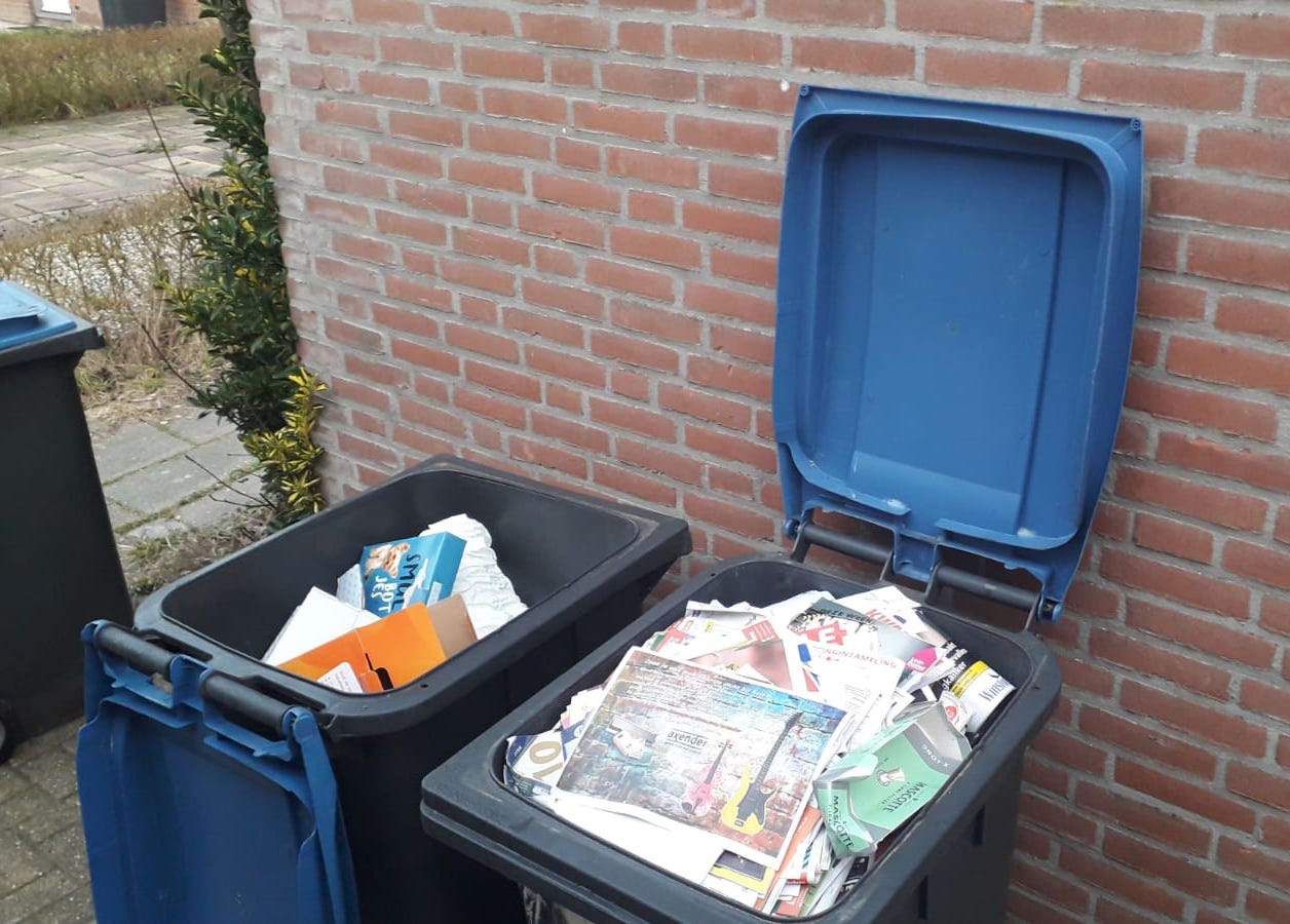 Inzameling van diverse papierstromen